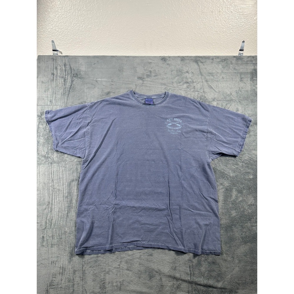 Comfort Colors Mens Sh*t Creek Paddle Co Big Bear Lake Graphic T-Shirt Blue 2XL